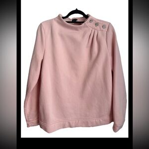 TALBOTS Women’s Pink Jewel Button Sweatshirt Sz L